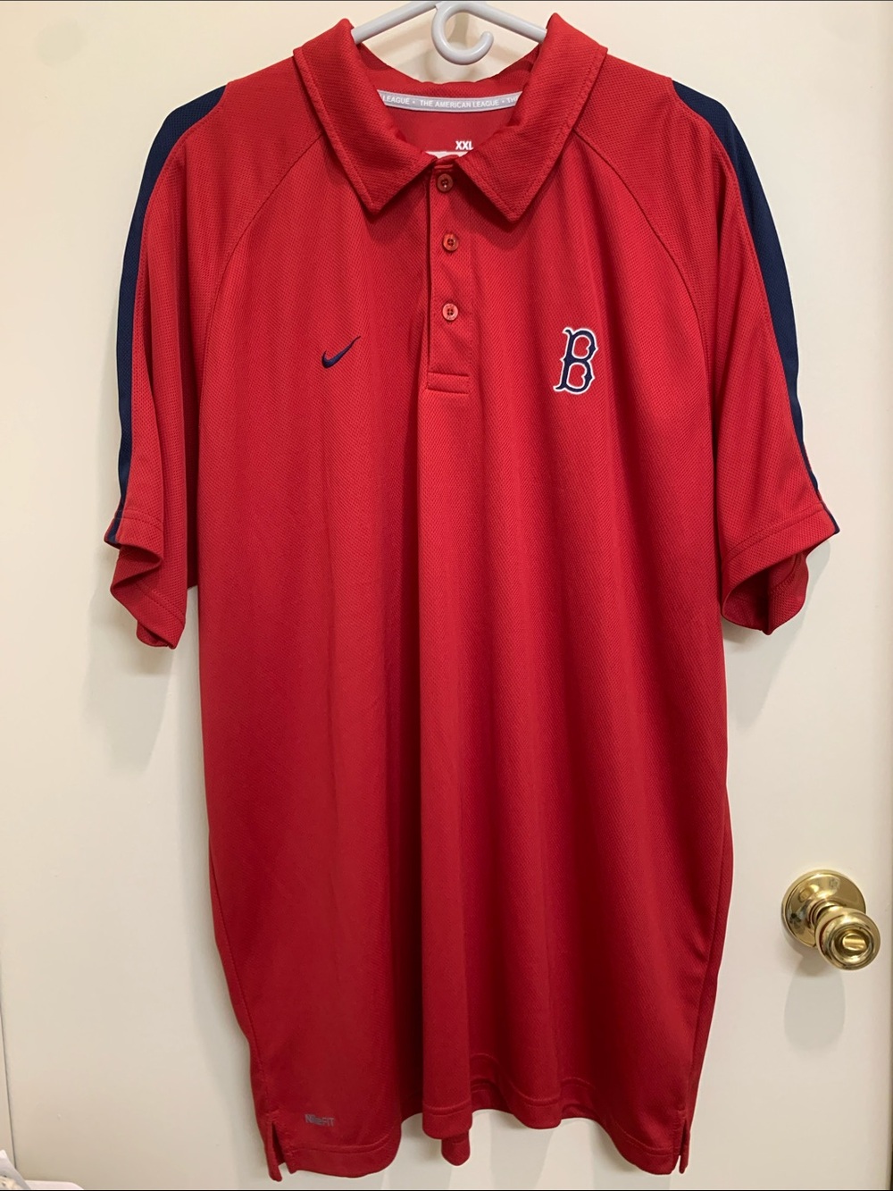 Boston Red Sox Nike Fit Dry B Logo Men's Polo Jersey